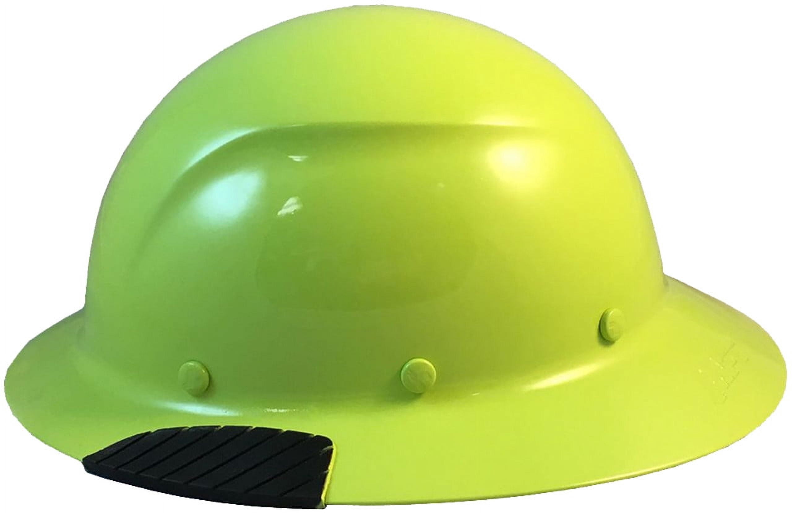 Lift Safety Actual Carbon Fiber Hard Hat - Full Brim Hi-Viz Lime