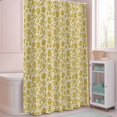 thumbnail image 5 of Shower Curtain Yellow Floral Silhouette Shower Curtains for Bathroom Decor, Waterproof Polyester Shower Curtain Set with Hooks, Standard Size 72" x 72" Vintage Spring Flower, 5 of 9