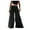 Black, variant on Aoochasliy Womens Pants Fall Fashion Loose Solid Color Casual Wide Leg Pants Cotton Linen Trousers