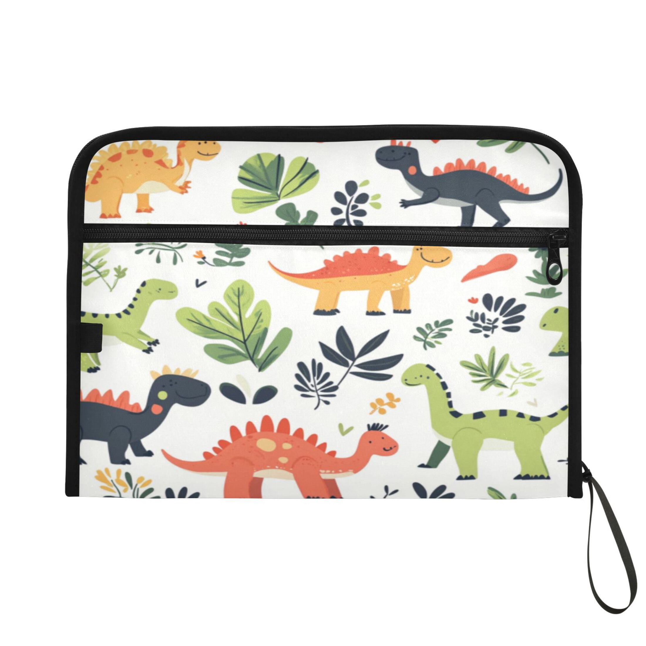 Organ Folder 14.2 x 0.8 x 10.6 Inches 13 Separate Pockets A4 Size Documents Folder A Sort Storage File Manager For The Home Office Colorful Dinosaur Cartoon