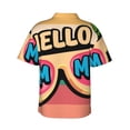 thumbnail image 3 of Daiia Hello Summer Hawaiian Shirt for Men Gentle Cotton Regular Short Sleeve Casual-3X-Large, 3 of 9