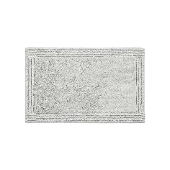 Home Essence Reversible 100% Cotton Tufted Bath Rug, 3000 GSM Ultra Absorbent, 21"W x 34"LGrey