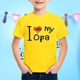 thumbnail image 2 of T-shirts Garçons Mignons Décontractés Mode Manches Courtes Fête des Pères Imprimé Col Rond Coupe Ample Blouse Tunique Tee Tops 10-11 T, 2 of 4