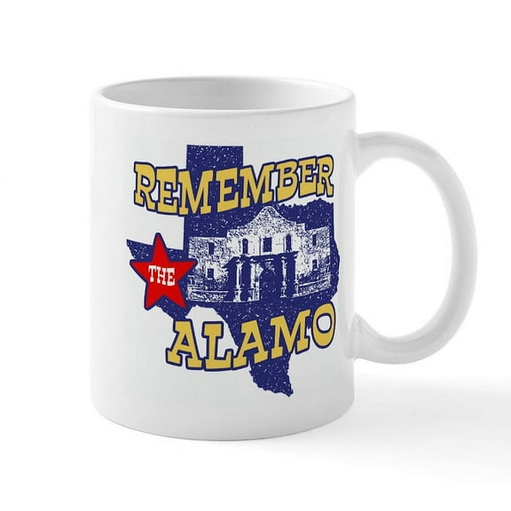 CafePress - Texas Remember The Alamo Mug - 11 oz Ceramic Mug - Novelty Coffee Tea Cup