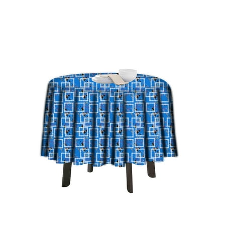 

eloria Geometric Printed Round Table Cloth Resistant Washable Decorative Table Cover for Dining Table