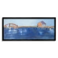 thumbnail image 2 of Stupell Indtries Abstract Bay Landscape Deep Blue Water Bridge Architecture,24 x 10,Design by Snne Marie, 2 of 5