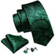 thumbnail image 2 of Conjunto de Corbata Barry.Wang con Diseño Cachemira en Seda y Mancuernillas, 2 of 8