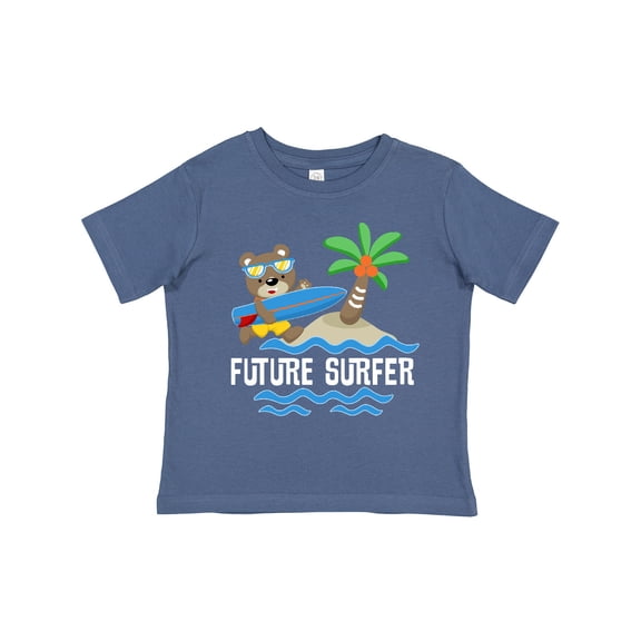 Inktastic Surfing Future Surfer Bear Boys or Girls Toddler T-Shirt
