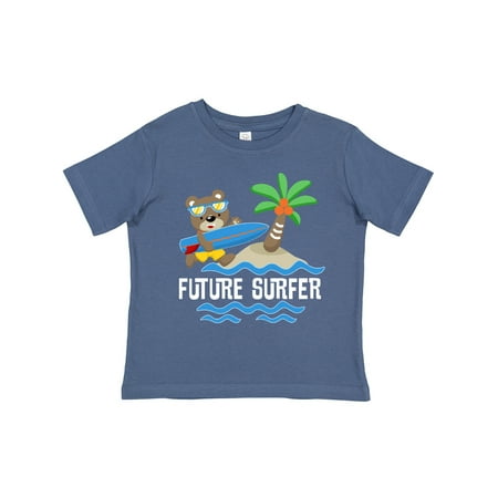 

Inktastic Surfing Future Surfer Bear Gift Toddler Boy or Toddler Girl T-Shirt
