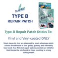 Single Pack of Vinyl Repair Kit Type B, Clear Patch, for Vinyl, Vinyl