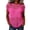 Hot Pink, variant on dazeni Womens Summer Cap Sleeve Tops Crochet Knit Crewneck Sweater Lightweight Hollow out Beach Vacation Cover ups Black