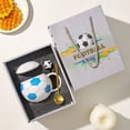 thumbnail image 6 of Lunxisen 1 Pcs Football Fan Mug Gift Set Ceramic Coffee Cup with Lid Spoon Sports Themed Present, 6 of 8