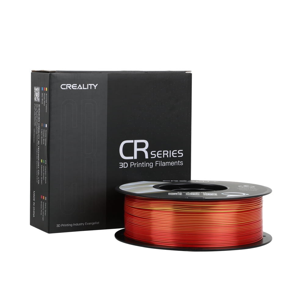 Creality 3D Printing Silk PLA Filament 3D Printer Gold Red Shiny Filaments 1.75mm Neatly Wound Dimensional Accuracy +/- 0.03 mm Silk Smooth Printing 2.2lbs for Most 3D Printers