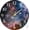 Galaxy Space, variant on Round Wall Clock Silent Non-Ticking Battery Operated Clock 10 Inch, Summer Lemon Home Decor for Living Room, Kitchen, Bedroom, and Office