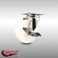 thumbnail image 2 of 4 Inch 316SS Nylon Wheel Swivel Top Plate Caster with Brake Service Caster, 2 of 2