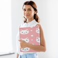 thumbnail image 6 of WOBOGO Kawaii Cat Face Pattern File Folders Extra Large Capacity to Hold 200 Sheets of Documents Hard Shell Ring Binder for School Home Office, 6 of 10