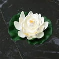 thumbnail image 3 of Unique Bargains 1 Pcs Garden Ponds Pool Decoration Artificial Lotus Flower White, 3 of 7