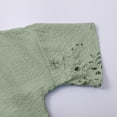 thumbnail image 6 of GZWYHT Boho Floral Tops，Women'S Summer Graphic T-Shirts Plus Size Printed T Shirts Shirts Loose Pleated Cute Loose Fit Tunics Retro Casual 3/4 Sleeve Gauze Blouse Shirt Green L, 6 of 9
