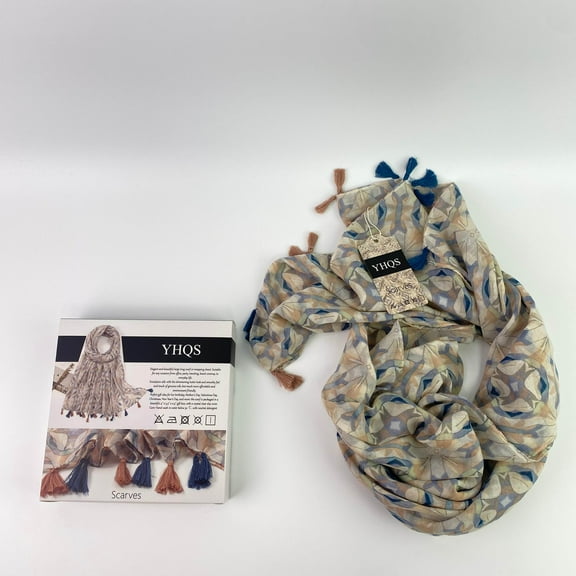 YHQS Scarves,Super Large Silk Feel Floral Scarves for Women in Gift Box