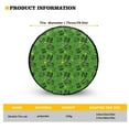thumbnail image 5 of Yuyamidu Green Leaf Tire Covers Leopard Print Spare Wheel Tire Cover for Trailer, RV, SUV, Travel Camping St. Patrick's Day Tyre Covers with Elastic Band, 5 of 5