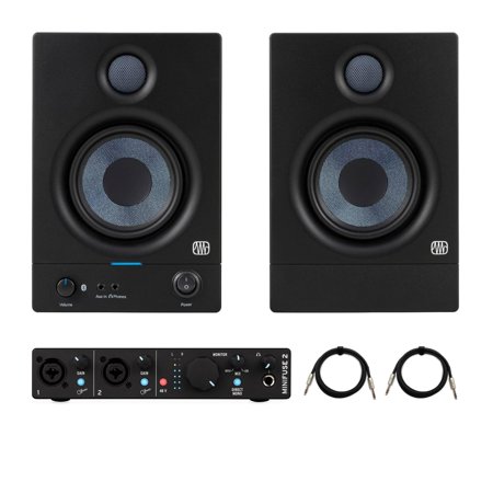 PreSonus Eris 4.5BT 2nd Gen 4.5-Inch Media Reference Monitors with Cables