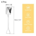 thumbnail image 2 of Unique Bargains 4Pack 6' Mini Shovel Spoon Stainless Steel Coffee Spoon Dessert Spoons, Silver, 2 of 4