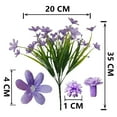 thumbnail image 7 of Fnochy Artificial Flowers for Outdoor, No Fade Fake Plastic Flowers Faux Plants for Decoration Hanging Planters, Indoor Outside Garden, Porch Window Box, 7 Pitchforks and 28 Heads of Orchid Grass, 7 of 7