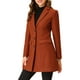 thumbnail image 4 of Abrigo de mujer INSPIRE CHIC de color sólido con solapa muesca y un solo botón, abrigo de invierno en rojo ladrillo, talla M, 4 of 6