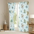 thumbnail image 3 of Feelyou Dreamy Cute Dragon Blackout Curtains Set of 2 (52x84 Each) for Kids, Tree Plant Botanical Window Curtains, Blue Cartoon Dinosaur Curtains and Drapes, Black Out Curtains Decor, 3 of 6