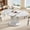 White, variant on Laisnet 59" Extendable Dining Table for 8, Modern Wood Dinner Table for Kitchen Dining Room, Storage Space, Black