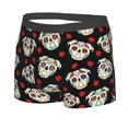 thumbnail image 2 of Daiia colorful Skull dog flower Men's Underwear Boxer Briefs, Cotton Stretch Moisture-Wicking Underwear-X-Large, 2 of 9