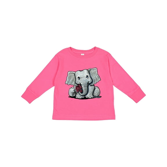 Inktastic Kiniart Elephant Boys or Girls Long Sleeve Toddler T-Shirt