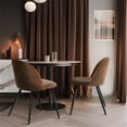 thumbnail image 2 of Homycasa Brown Suede Upholstered Kitchen Chairs-Comfortable Seat, 2 of 16