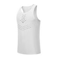 thumbnail image 4 of RYRJJ Men's Tank Tops Gym Muscle Shirts Mesh Quick Dry Bodybuilding Sleeveless T-Shirt for Workout Sports Fitness(White,L), 4 of 4