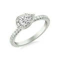 thumbnail image 3 of Eterna Jewel1.7 Ct Pear Cut Lab Created Diamond Ring - 14K White Gold Plated Ring - Solitaire with Accents Engagement Wedding Bezel Set Diamond Ring - Chic Jewelry Gift - Daily Wear Diamond Ring, 3 of 3