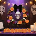 thumbnail image 2 of WeeWhimsy 20Pcs Artificial Carnations Flower,Yellow Orange Flower Heads Bulk with Stem,Silk Artificial Flower DIY Decor for Halloween,Day of The Dead,Mexican Party,Home Decor, 2 of 7