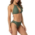 thumbnail image 3 of 2 Pieces Women's Bikini Swimsuits Side Tie Triangle Bottom Swimwear Low Waisted, 3 of 6