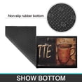 thumbnail image 4 of Coffee Brown Pattern Style Kitchen Mat Washable Non-Slip, Absorbent Mats Set Of 2 for Sink Waterproof Runner Rug for Laundry Room,kitchen Mats 17.7x24+17.7x48inch, 4 of 7