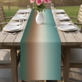 thumbnail image 4 of Green Brown Ombre Table Runner 108 Inches, Modern Gradient Abstract Art Bed Runner Dresser Scarves Tabletop for Indoor Outdoor Parties/Ceremony/Banquet, 13"x 108", 4 of 9