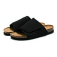 thumbnail image 1 of Men's Cork Sandals Suede Leather Slides Non-Slip Beach Shoes, 1 of 11