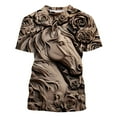 thumbnail image 5 of ZCFZJW 3D Horse Print T-Shirts for Men Big and Tall Regular Fit Casual Summer Short Sleeve Western Shirts Vintage Print Daily Vacation Tees Tops Multicolor#02 XXL, 5 of 6
