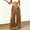 Brown, variant on Women's Wide Leg Pants Trendy Casual Suede Elastic Waist Loose Leg Straight Leg Comfy Long Pants with Pocket White XXL