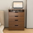 thumbnail image 2 of Miniyam 3-in-1 Vanity Desk with Mirror and Storage Stool, Makeup Vanity Table with LED Light, Drawers and Organizer, 23.62" Depth for Bedroom Apartment, 2 of 7