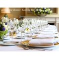 thumbnail image 2 of Pomp Ivory 70"" Inch Round Premium Polyester Tablecloth | Wrinkle + Stain Resistant Easy Care Fabric | Fits Round Or Circle Table, 2 of 4