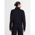 thumbnail image 3 of Athletic Works Women's Quarter Zip Fleece Sweatshirt, Sizes XS-XXXL, 3 of 5