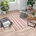 thumbnail image 1 of Retro Turkish Area Rug, Classical Vertical Stripes Pattern Texture Image Old Fashioned Display Art, Soft Carpet for Living Room Decor with Distressed Look, 6.6' X 9.6', Coral Rose, by Ambesonne, 1 of 4