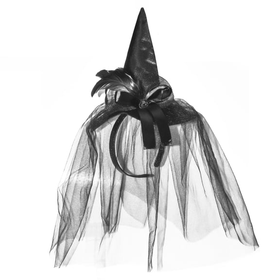 Mini Witch Hat Costume Accessory for Adults, Black, Halloween by Way To Celebrate