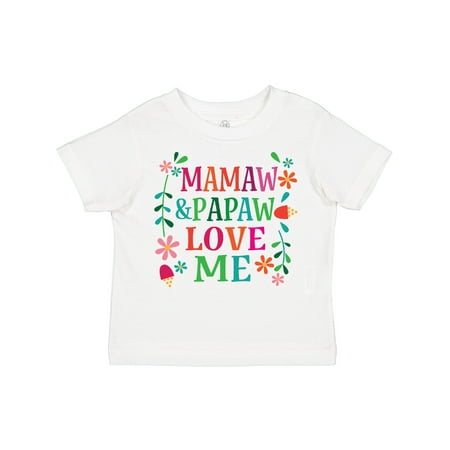 

Inktastic Mamaw and Papaw Love Me Gift Toddler Toddler Girl T-Shirt