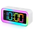 thumbnail image 1 of Reloj despertador Cadmos Loud con luz nocturna RGB, doble alarma, blanco, 1 of 6