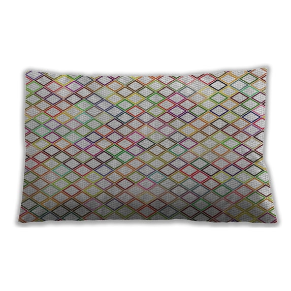 Ahgly Company Indoor Rectangular Patterned Lumbar Throw Pillow, 13 inch by 19 inch